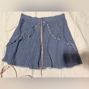 L’atiste Blue Striped Mini Skirt